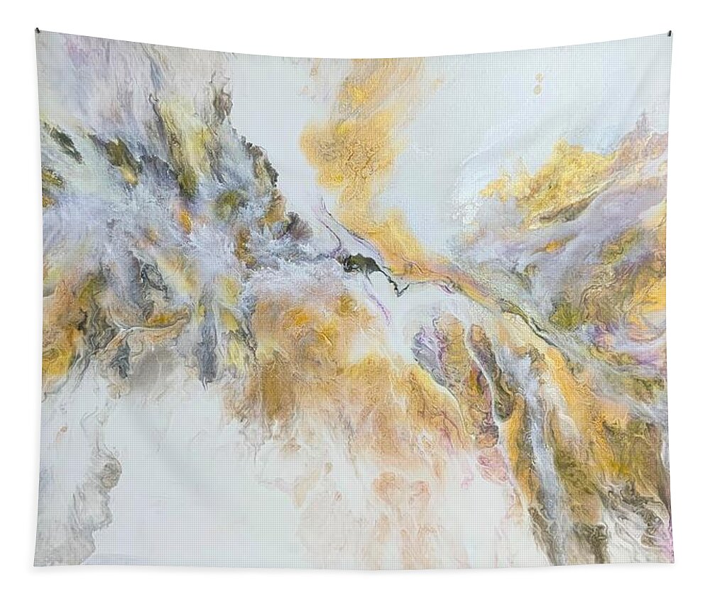Abstract Tapestry featuring the painting Memory by Soraya Silvestri