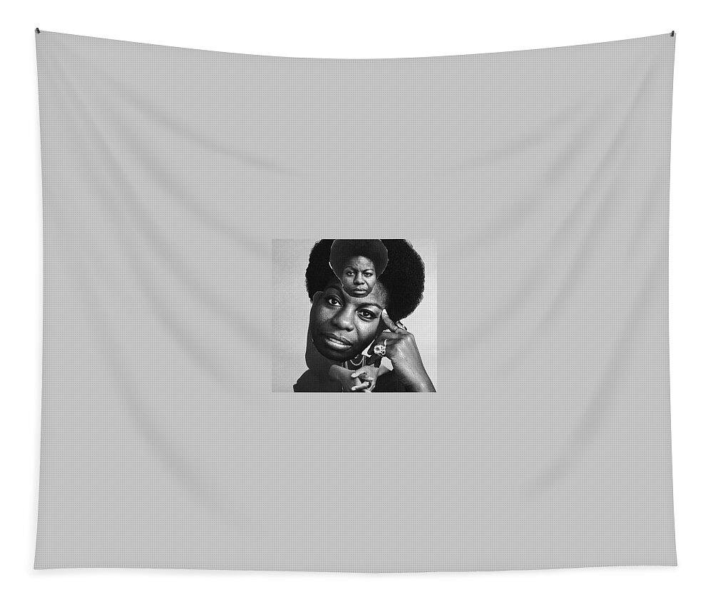 Nina Simone Tapestry featuring the digital art Nina by Corey Wynn