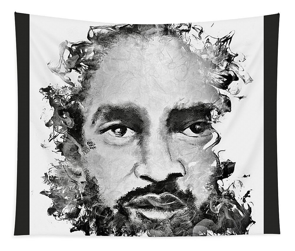 Tapestry featuring the mixed media Nipsey by Angie ONeal