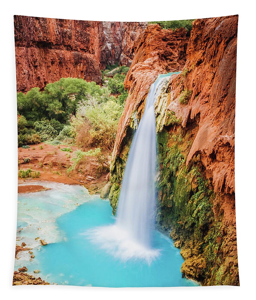 Waterfall Tapestry featuring the photograph Oasis #1 by Francesco Riccardo Iacomino