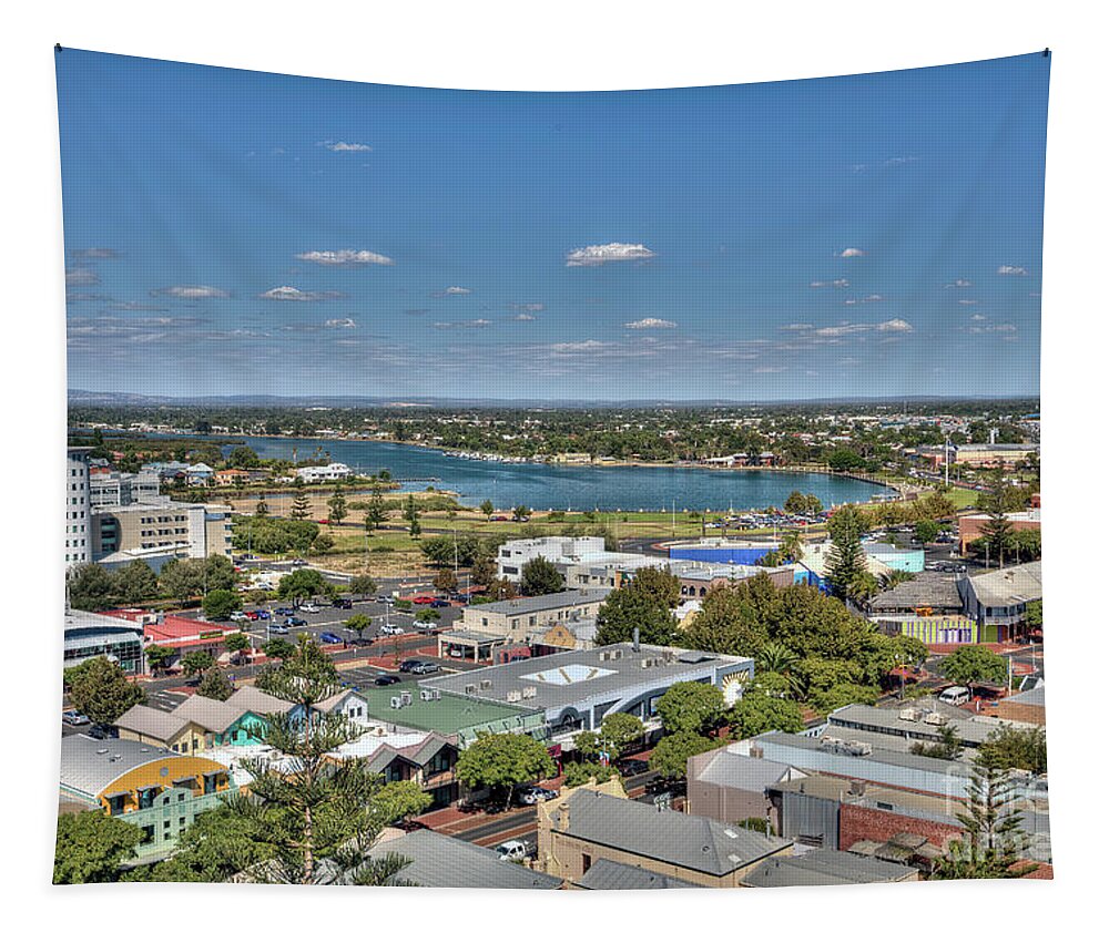 Bunbury Tapestry featuring the photograph Over the Rooftops, Bunbury, Western Australia #1 by Elaine Teague