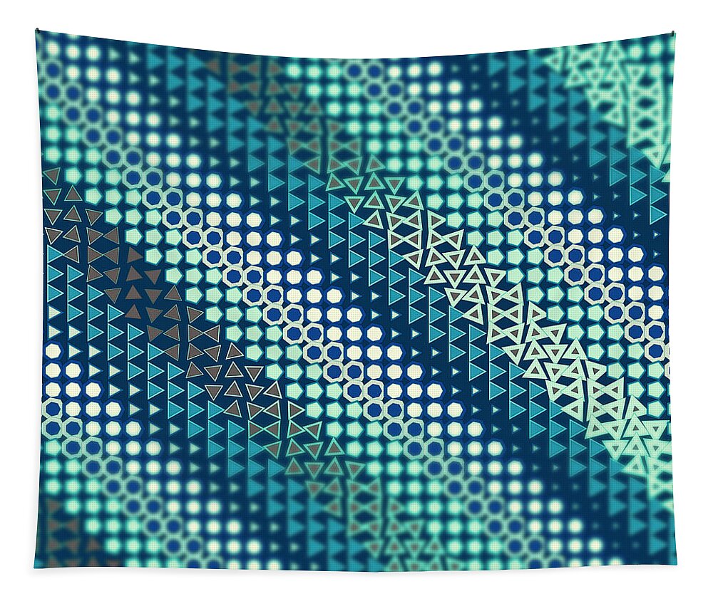 Abstract Tapestry featuring the digital art Pattern 1 by Marko Sabotin