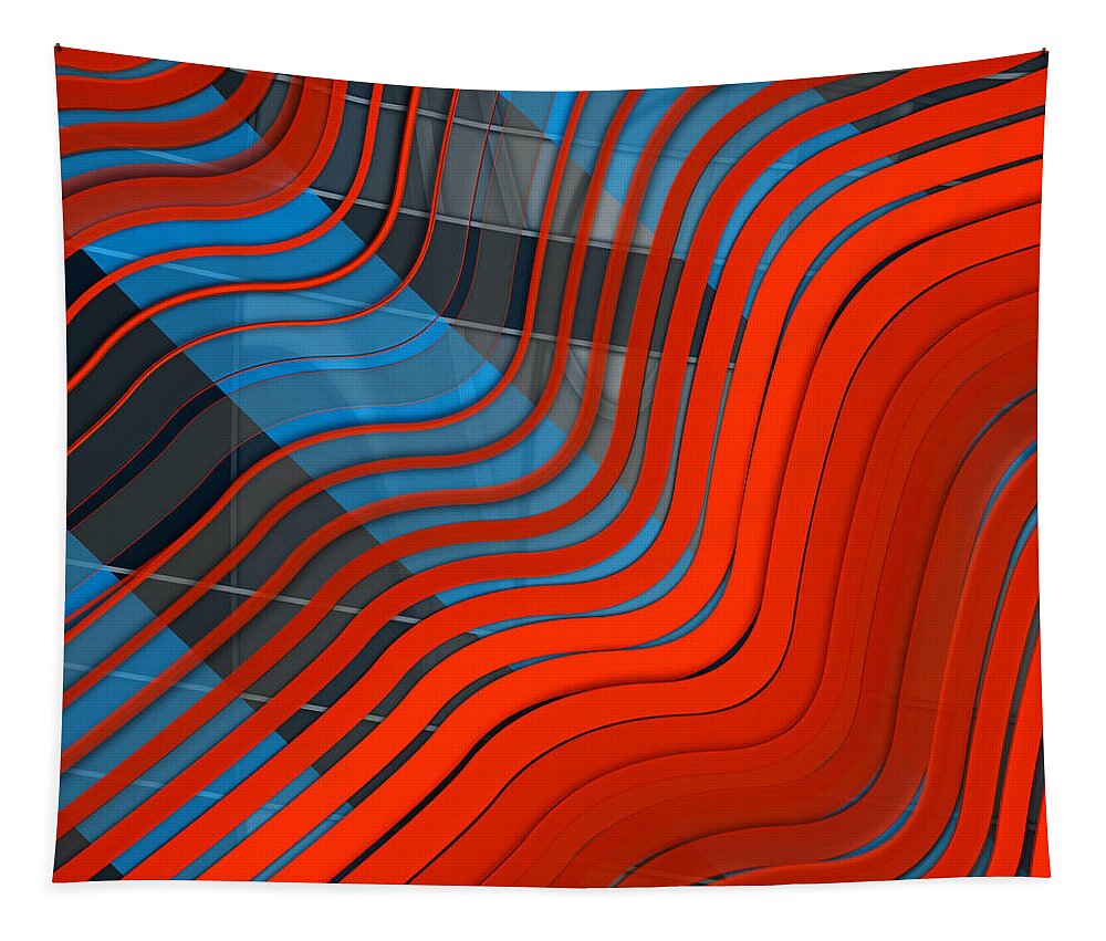 Abstract Tapestry featuring the digital art Pattern 22 #1 by Marko Sabotin