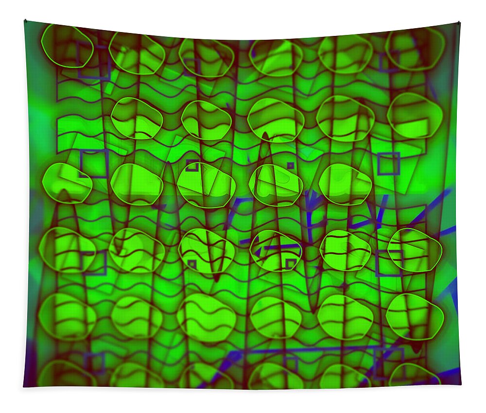 Abstract Tapestry featuring the digital art Pattern 25 #1 by Marko Sabotin