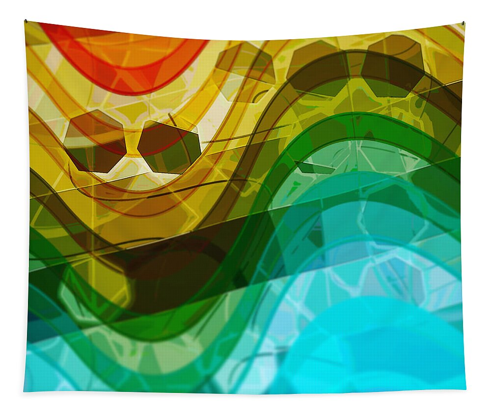 Abstract Tapestry featuring the digital art Pattern 29 by Marko Sabotin