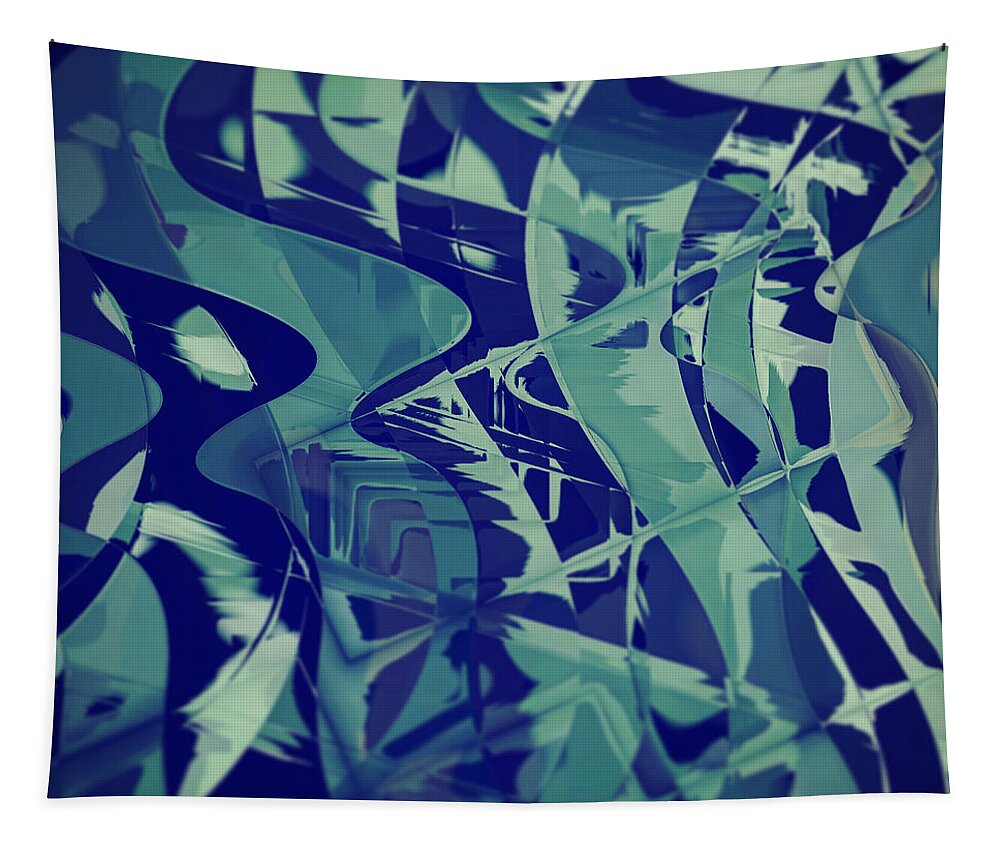 Abstract Tapestry featuring the digital art Pattern 31 #1 by Marko Sabotin