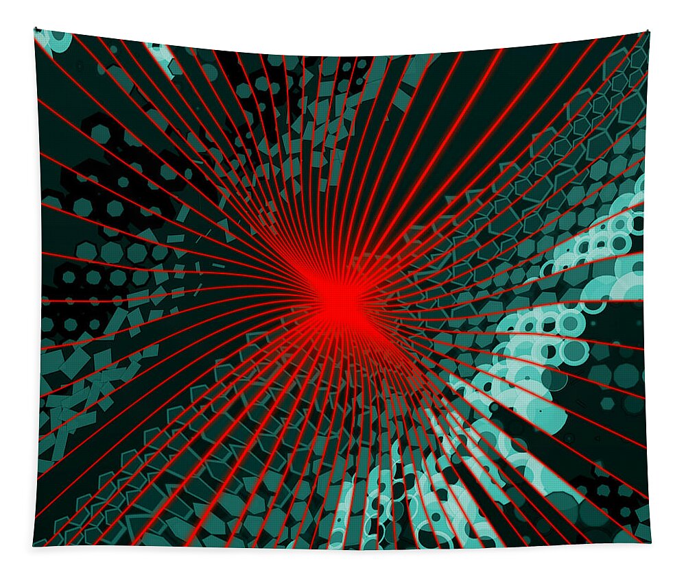 Abstract Tapestry featuring the digital art Pattern 43 by Marko Sabotin