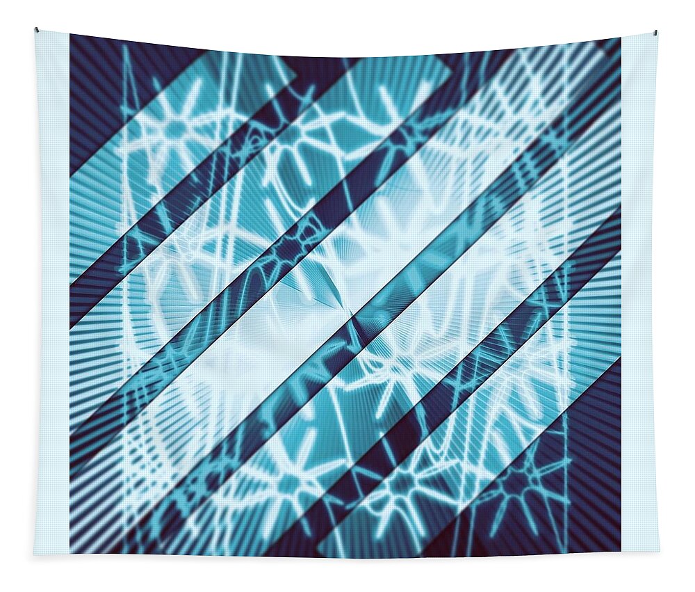 Abstract Tapestry featuring the digital art Pattern 46 by Marko Sabotin