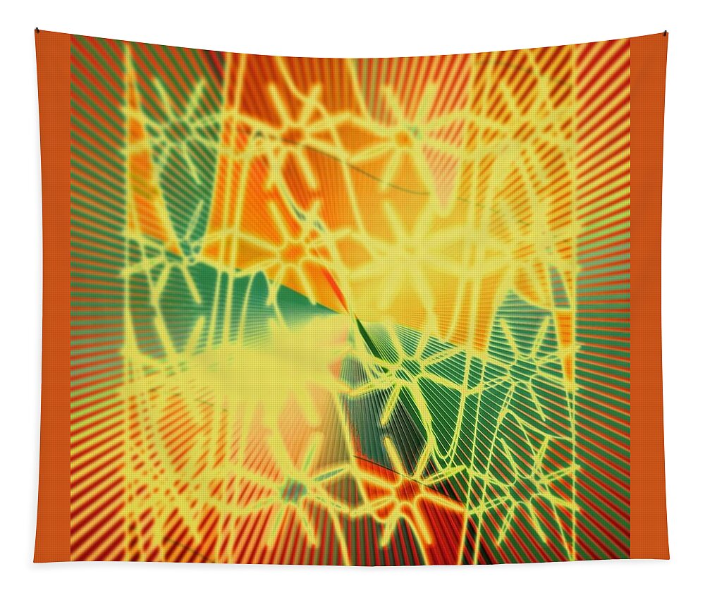 Abstract Tapestry featuring the digital art Pattern 50 by Marko Sabotin