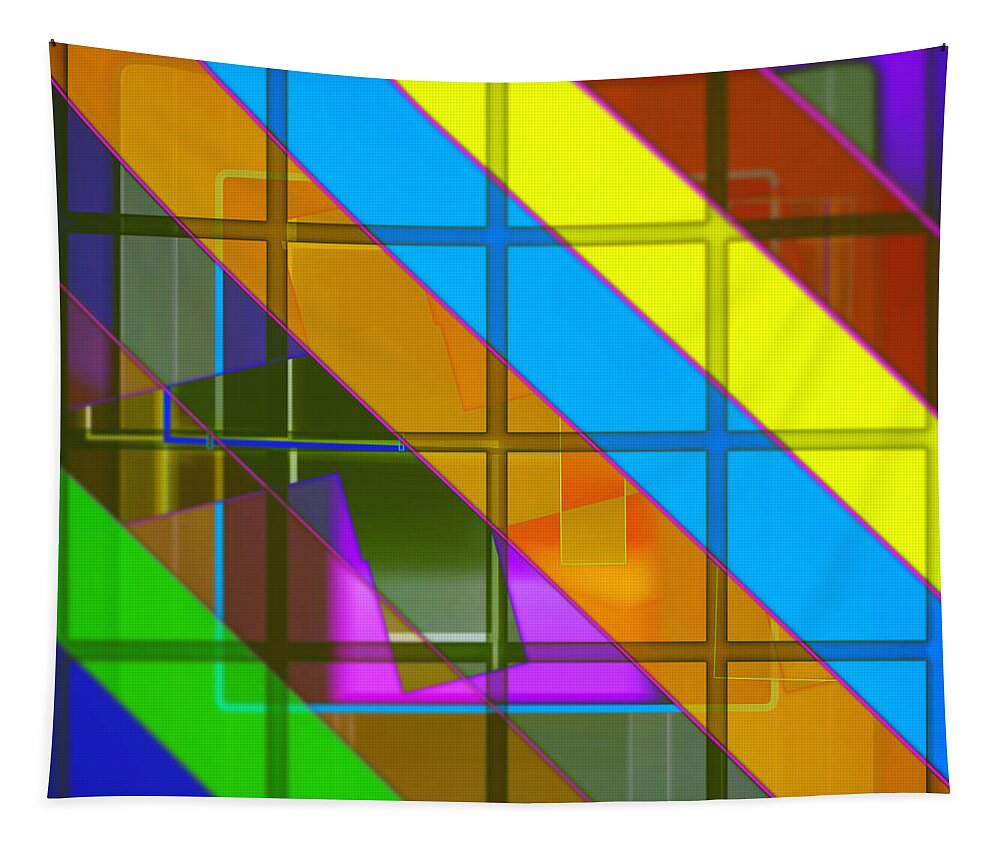 Abstract Tapestry featuring the digital art Pattern 51 by Marko Sabotin