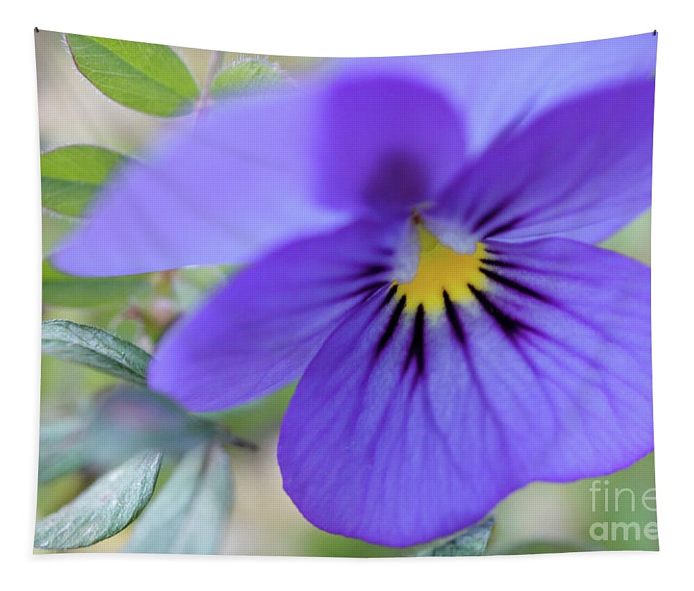 Green Tapestry featuring the photograph Purple Bells #1 by D Lee