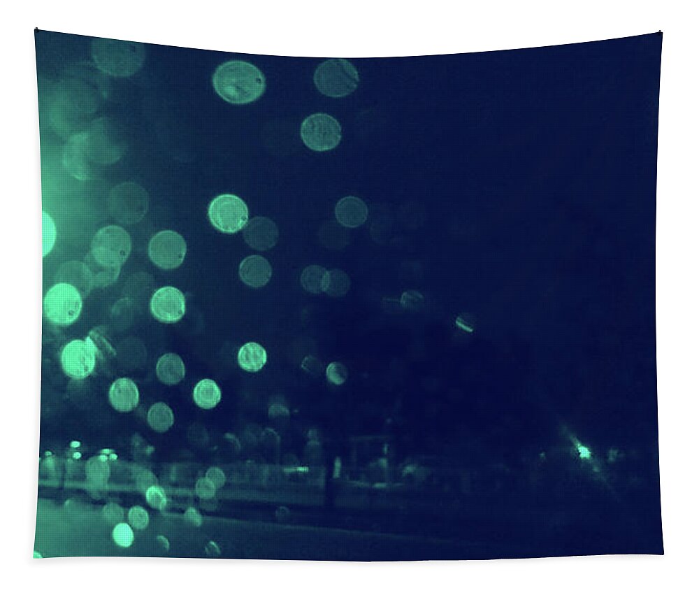 Rain Tapestry featuring the photograph Raindrops #1 by Faa shie