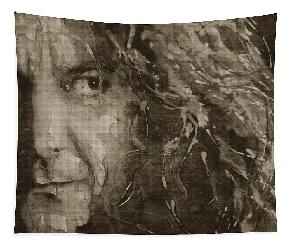 Robert Plant Art Tapestry featuring the painting Robert Plant - Led Zeppelin #1 by Paul Lovering