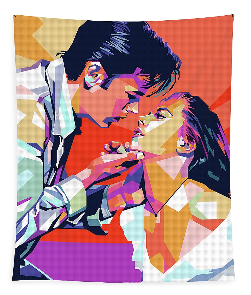 Robert Wagner Tapestry featuring the mixed media Robert Wagner and Natalie Wood #2 by Movie World Posters