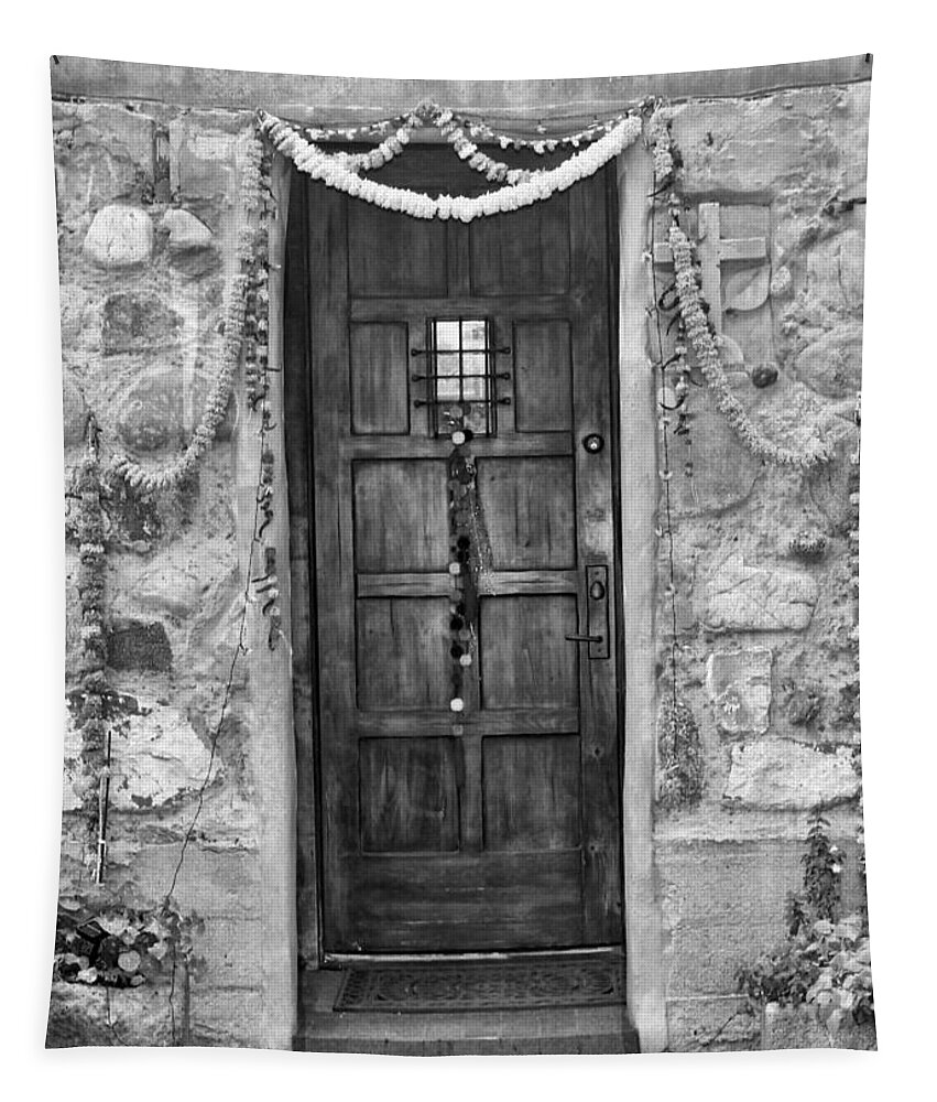 Door Tapestry featuring the photograph Rustic Door #1 by Mary Pille