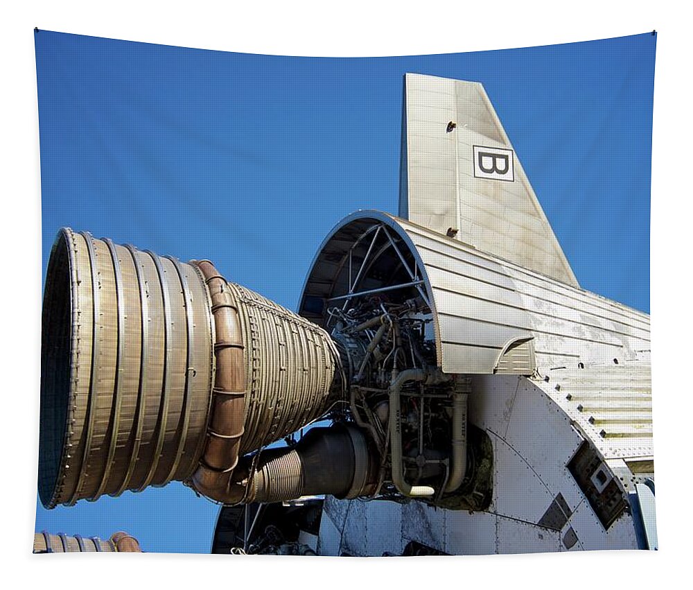 Saturn Tapestry featuring the photograph Saturn V Rocket Display #1 by Sean Hannon