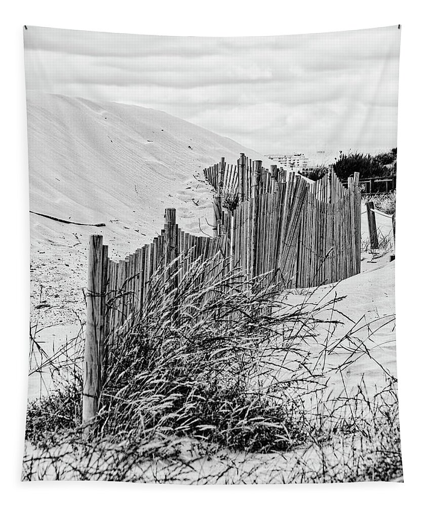 Shifting Sands Tapestry featuring the photograph Shifting Sands Monochrome #1 by Jeff Townsend