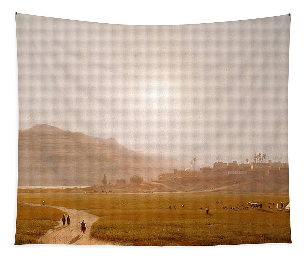 Sanford Robinson Gifford Tapestry featuring the painting Siout, Egypt #2 by Sanford Robinson Gifford