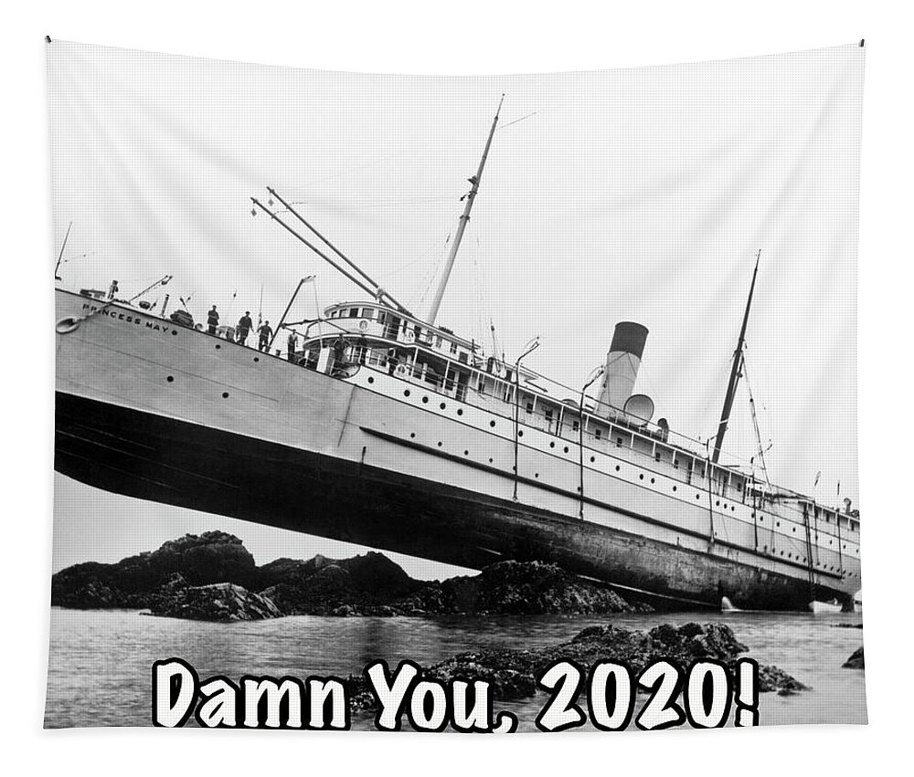 1910 Tapestry featuring the photograph Damn You 2020 #12 by Underwood Archives TAC Graphics