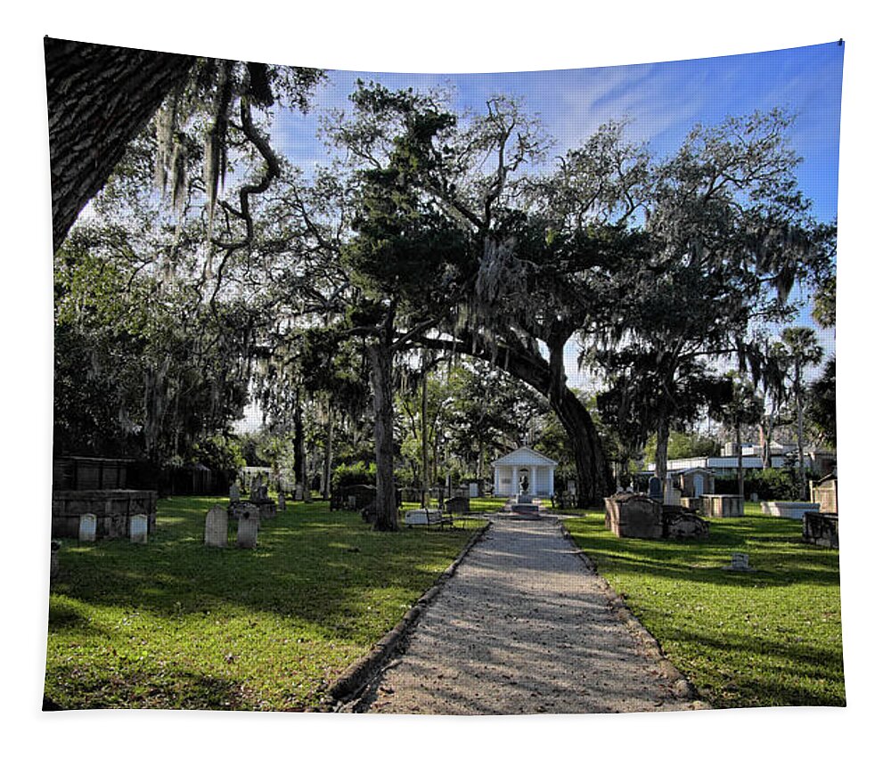 Cemetery Tapestry featuring the photograph St. Augustine Cemetery by George Taylor