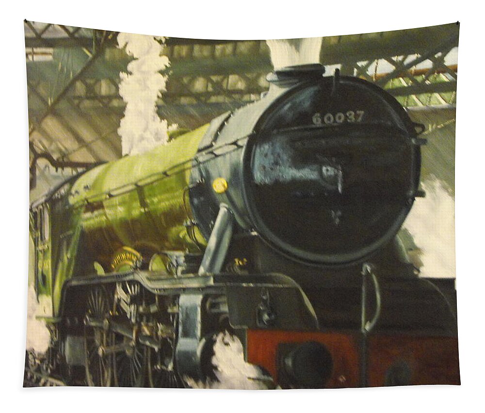 Steam Train Tapestry featuring the painting Steam Train #1 by HH Palliser