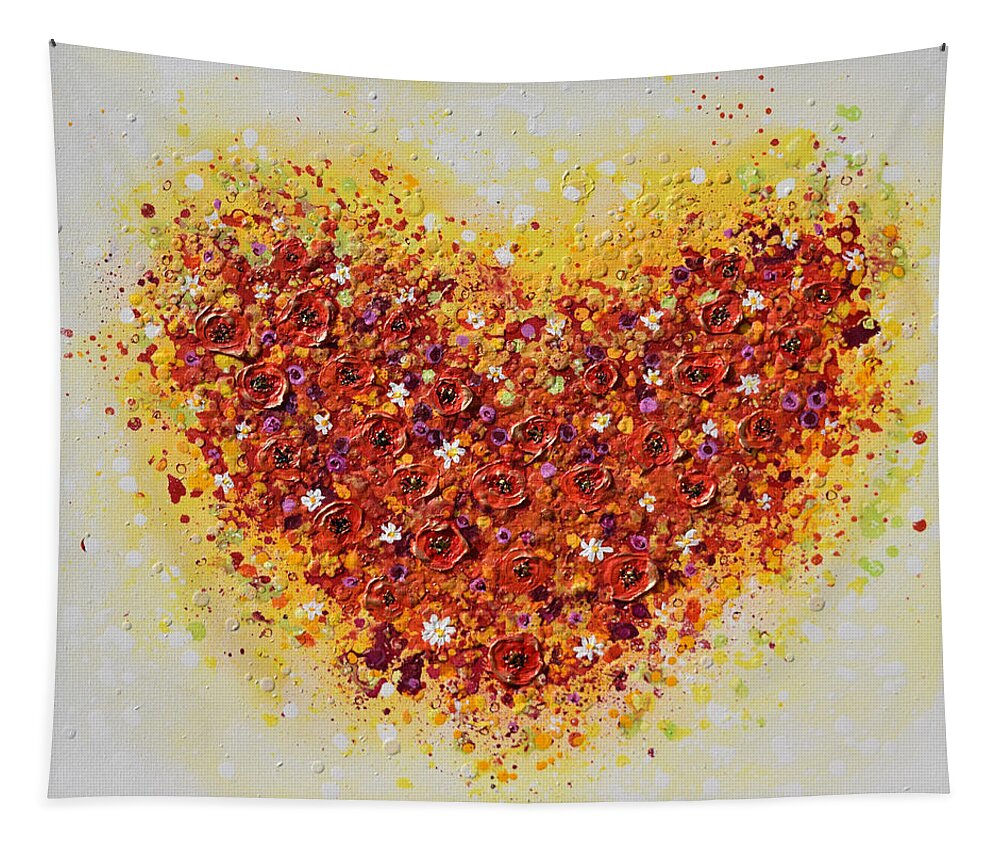 Heart Tapestry featuring the painting Summer Love by Amanda Dagg