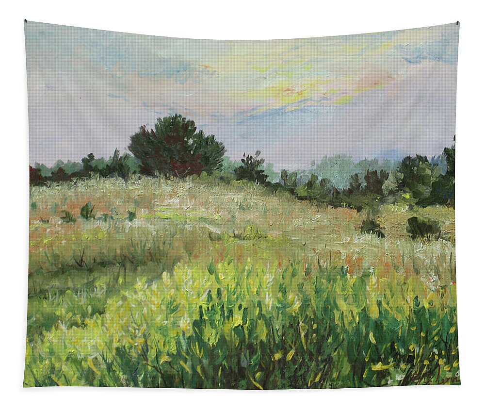  Tapestry featuring the painting Summer Sults by Douglas Jerving