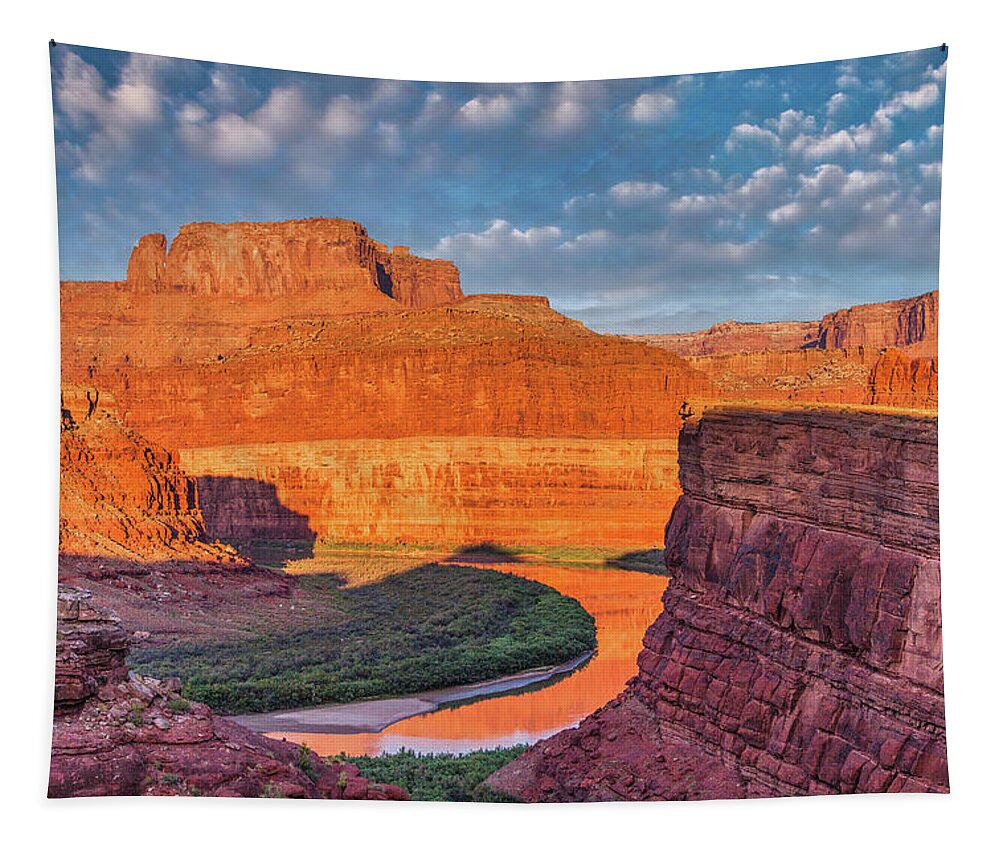 Canyonlands Tapestry featuring the photograph Sunrise River Reflection 2 by Dan Norris