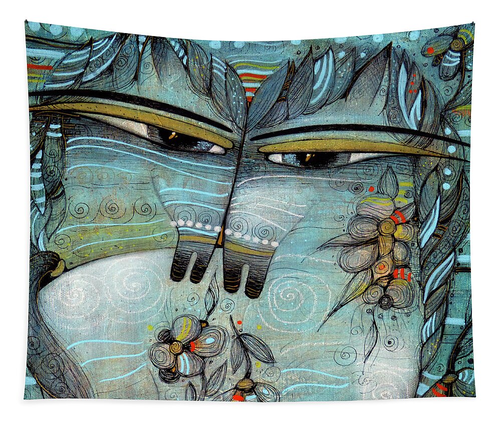 Albena Tapestry featuring the painting Together #1 by Albena Vatcheva