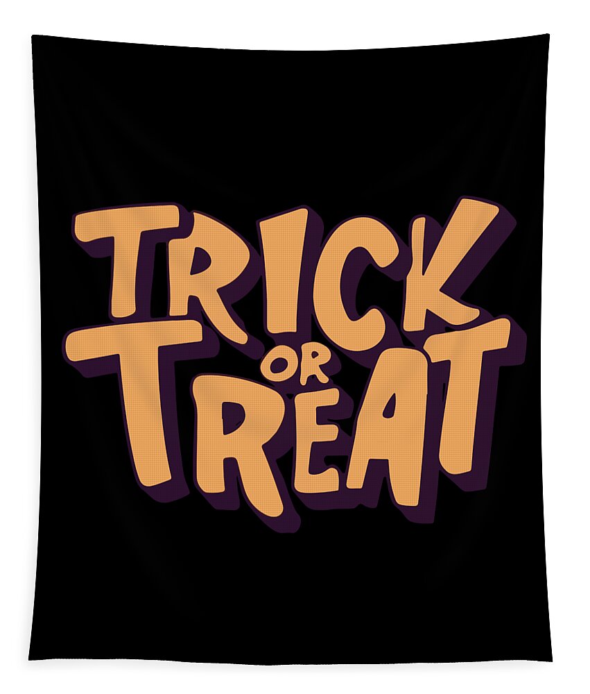 Halloween Tapestry featuring the digital art Trick or Treat Halloween #1 by Flippin Sweet Gear