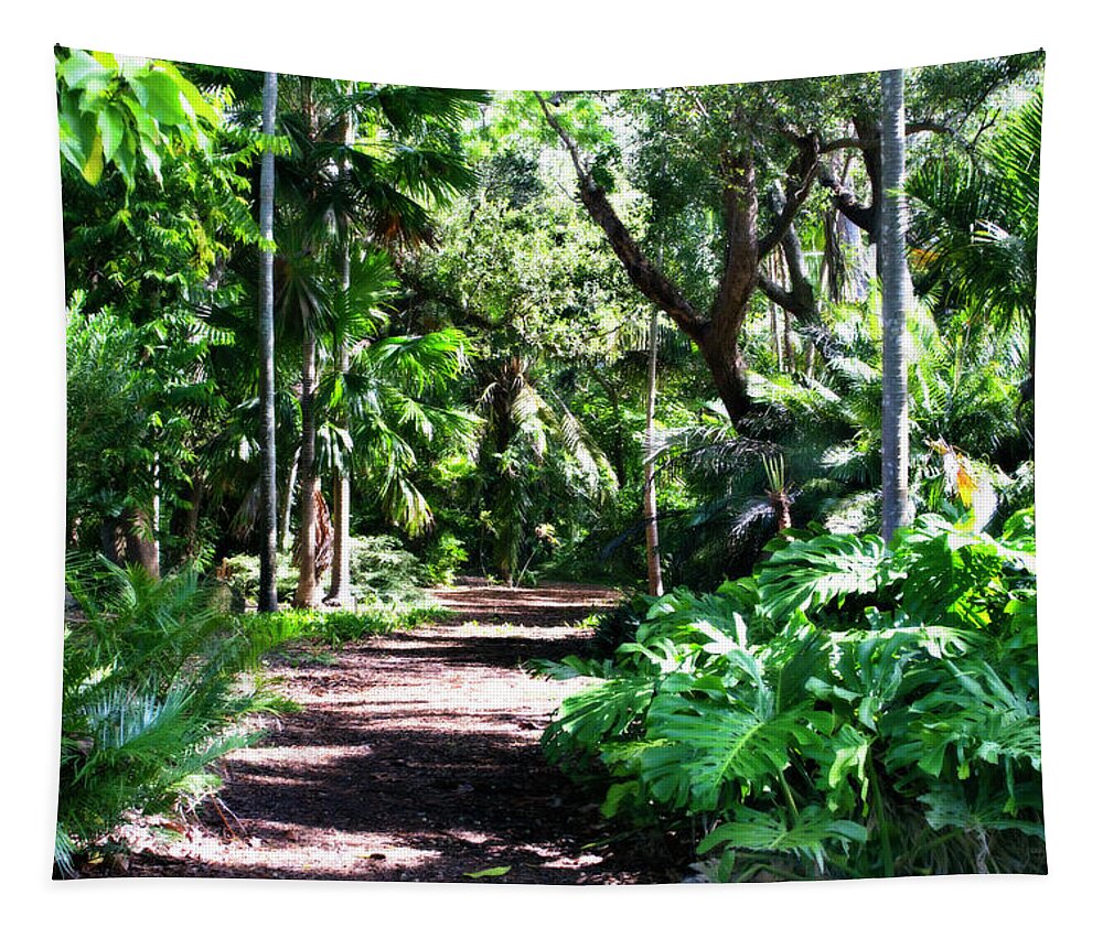 Color Tapestry featuring the photograph Tropical Garden -1 #1 by Alan Hausenflock