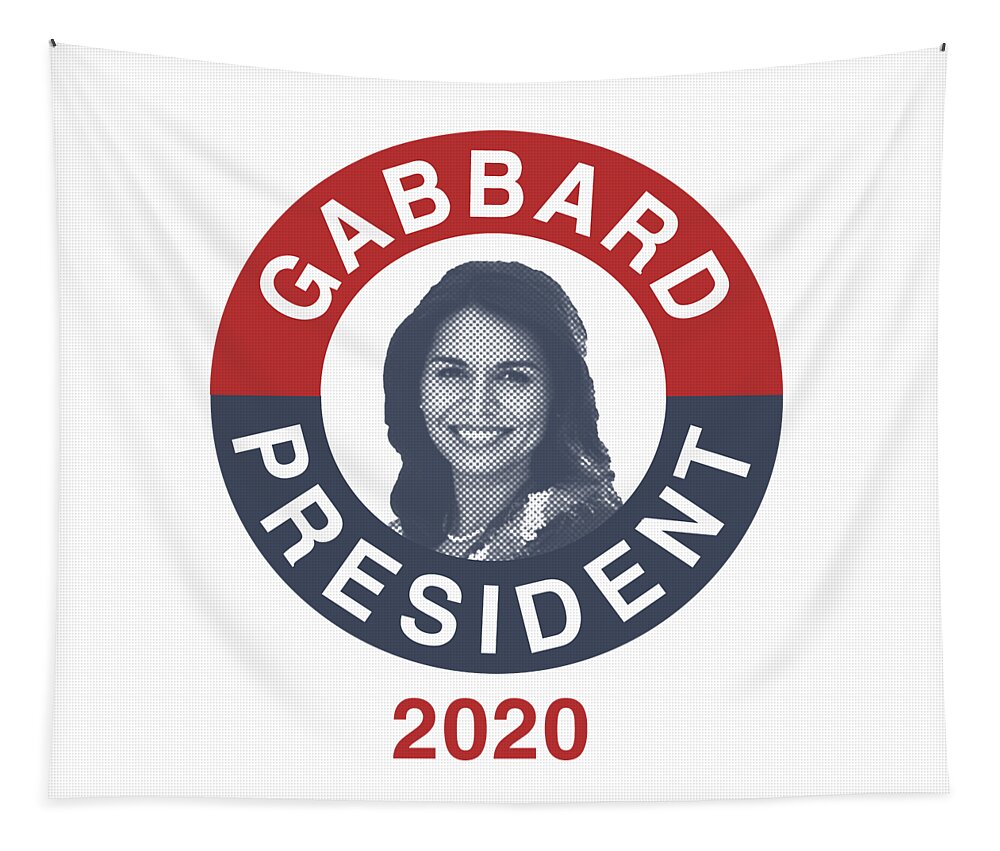 Election Tapestry featuring the digital art Tulsi Gabbard for President 2020 #1 by Flippin Sweet Gear