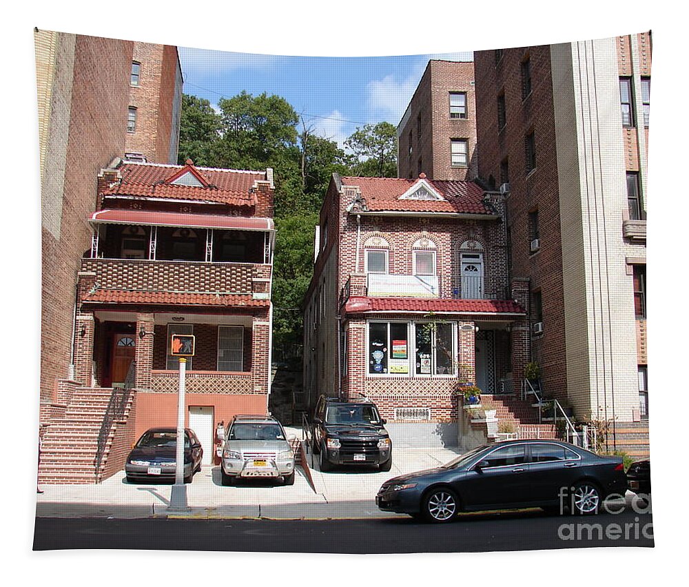 Inwood Tapestry featuring the photograph Twin Houses by Cole Thompson