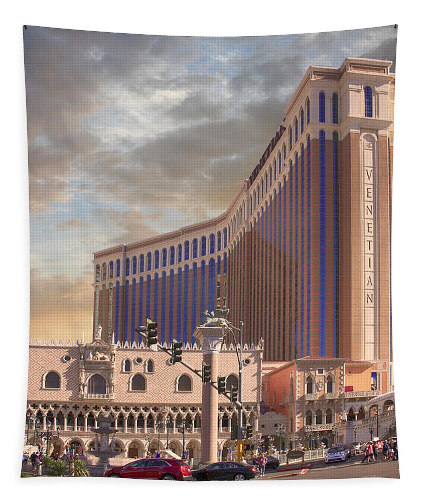 Venetian Tapestry featuring the photograph Venetian Hotel Vegas #1 by Chris Smith