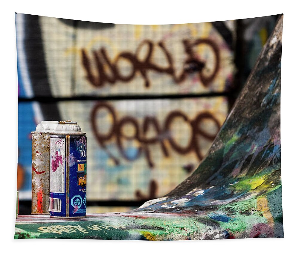 Dv8ca Tapestry featuring the photograph World Peace dv8.ca by Jim Whitley