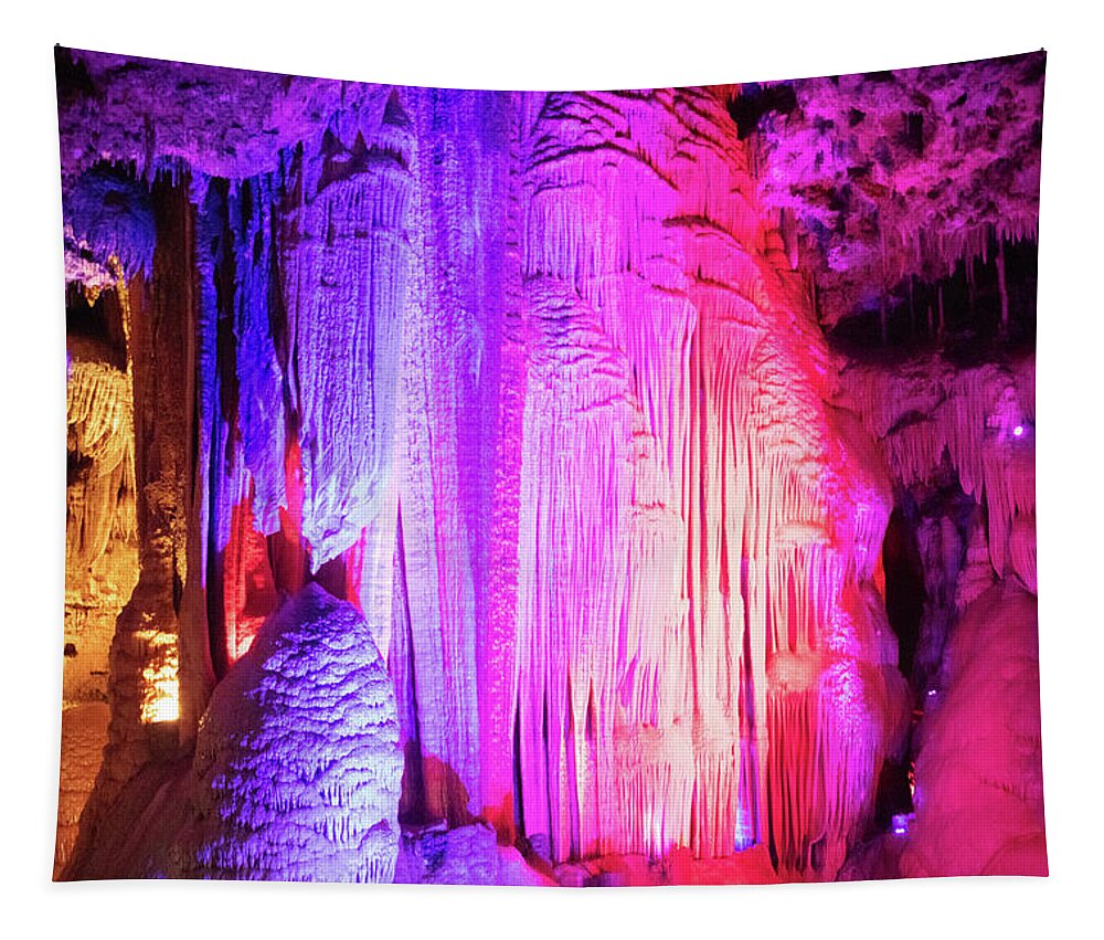 Frank James Tapestry featuring the photograph Meramec Caverns in Missouri by Eldon McGraw