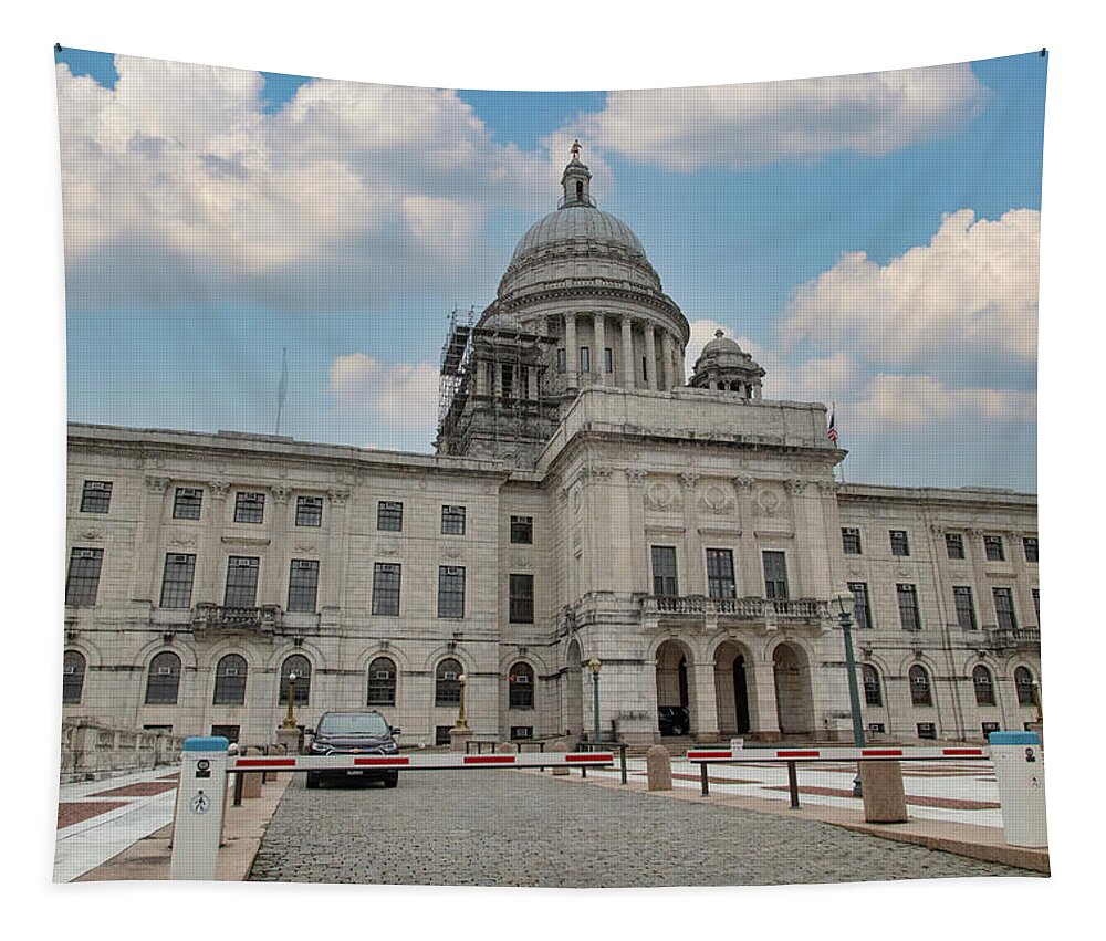 Democrats Tapestry featuring the photograph Rhode Island state capitol building by Eldon McGraw