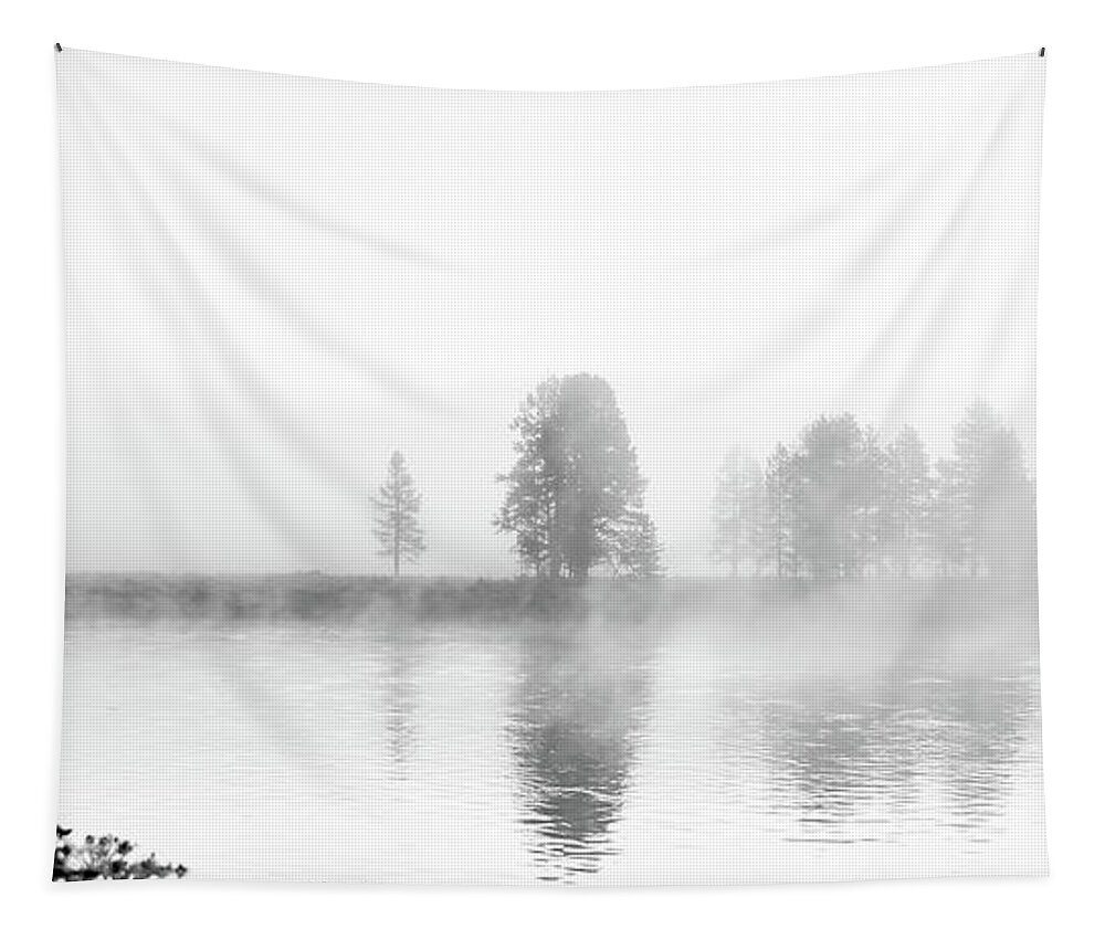 Nature Tapestry featuring the photograph Hayden Valley and Yellowstone River, Yellowstone National Park #14 by Alex Grichenko
