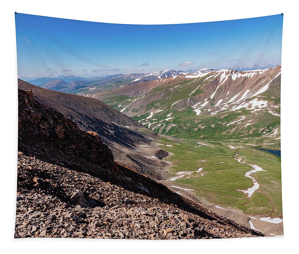 No People Tapestry featuring the photograph 14er View by Nathan Wasylewski