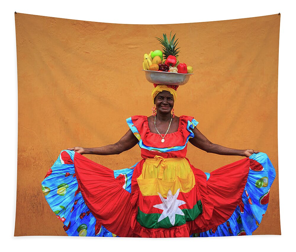 Cartagena Tapestry featuring the photograph Cartagena Bolivar Colombia #15 by Tristan Quevilly