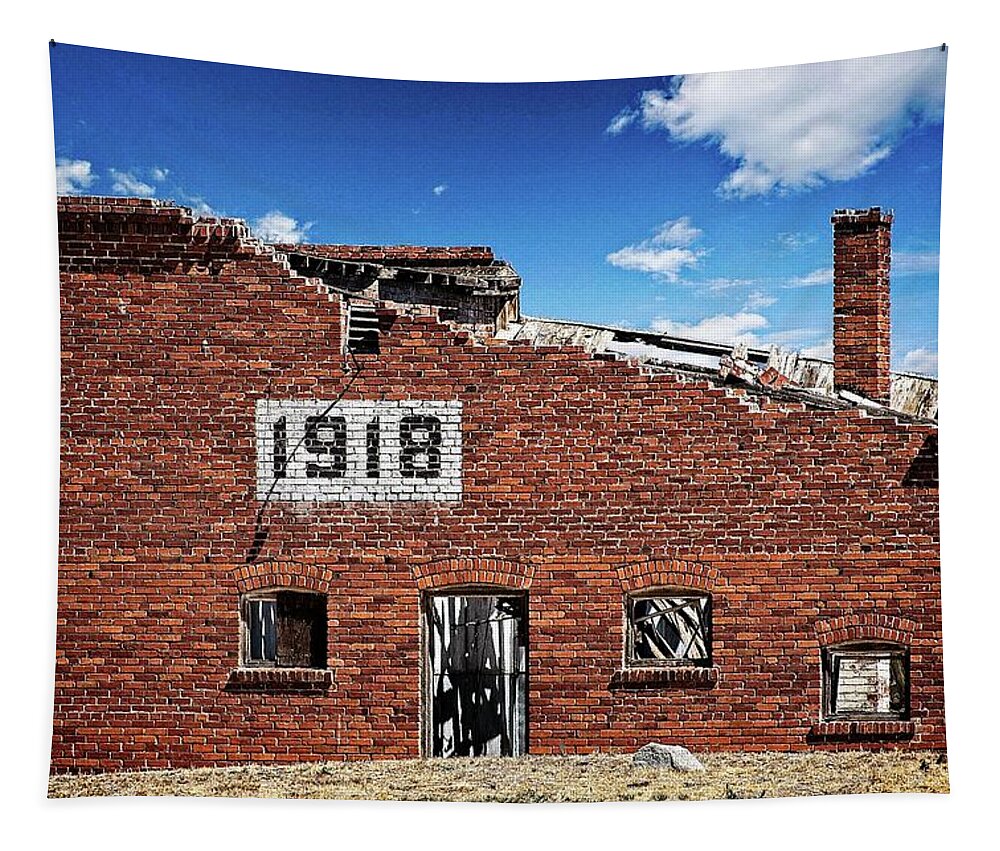 Attraction Tapestry featuring the photograph 1918 Dilapidated Building by David Desautel
