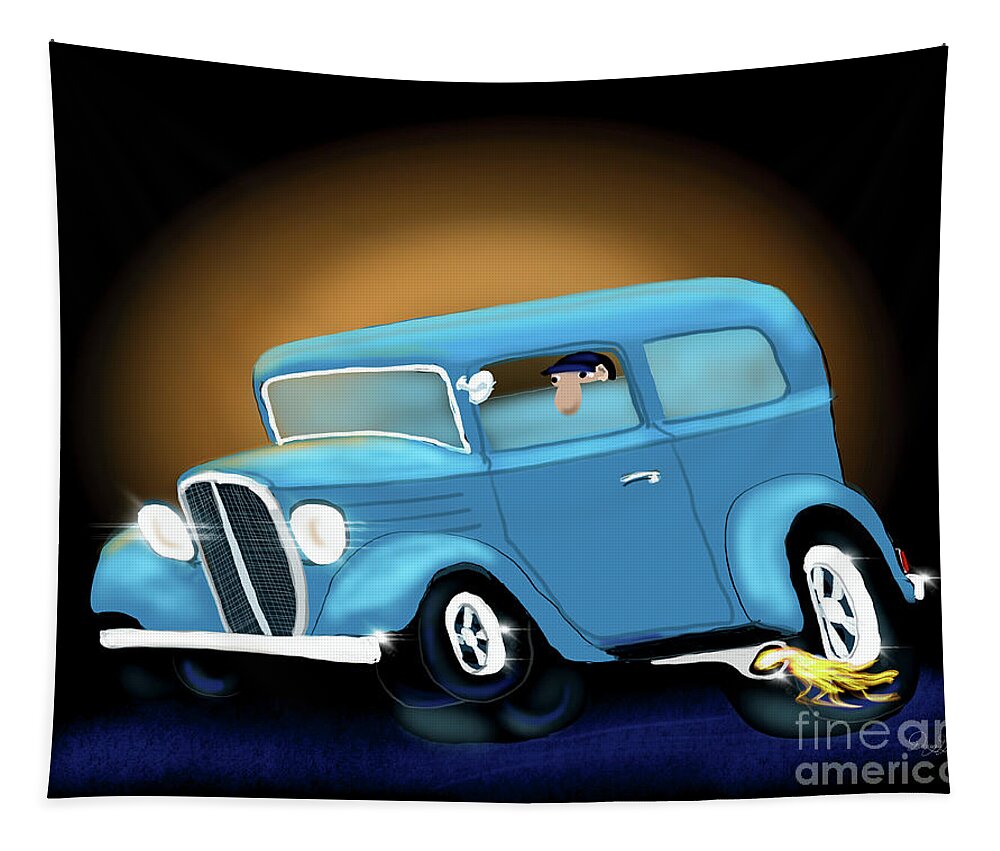 1934 Chevrolet Tapestry featuring the digital art 1934 Chevrolet Hot Rod by Doug Gist