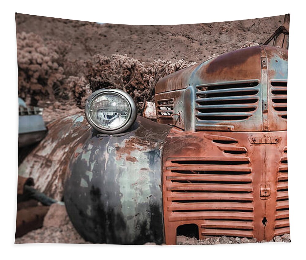 Arizona Tapestry featuring the photograph 1943 Chevy truck by Darrell Foster