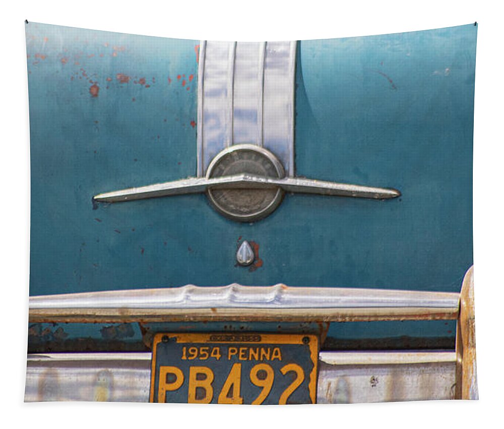 Pontiac Tapestry featuring the photograph 1954 Pontiac Chieftan Detail by Bob Decker