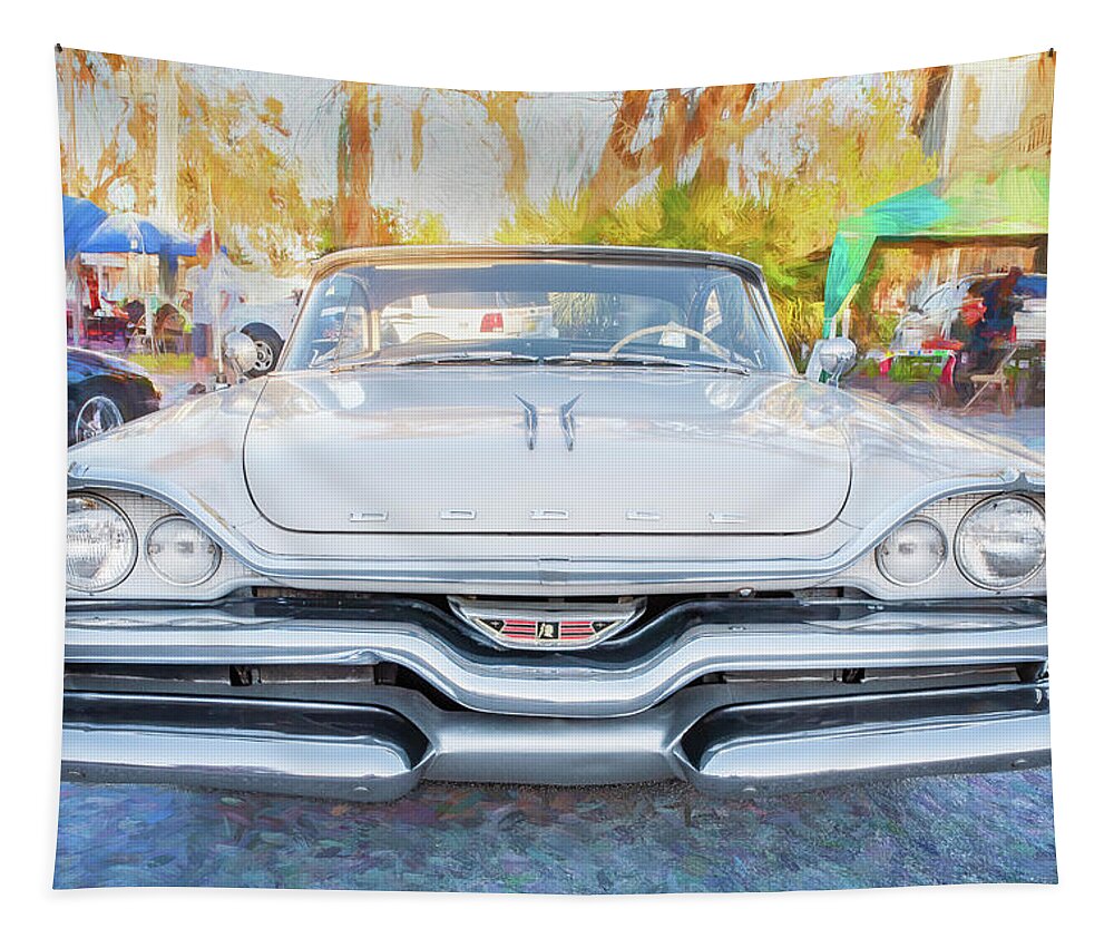 1957 Dodge Coronet Lancer 2 Door Coupe Tapestry featuring the photograph 1957 Dodge Coronet Lancer 2 Door Coupe X122 by Rich Franco