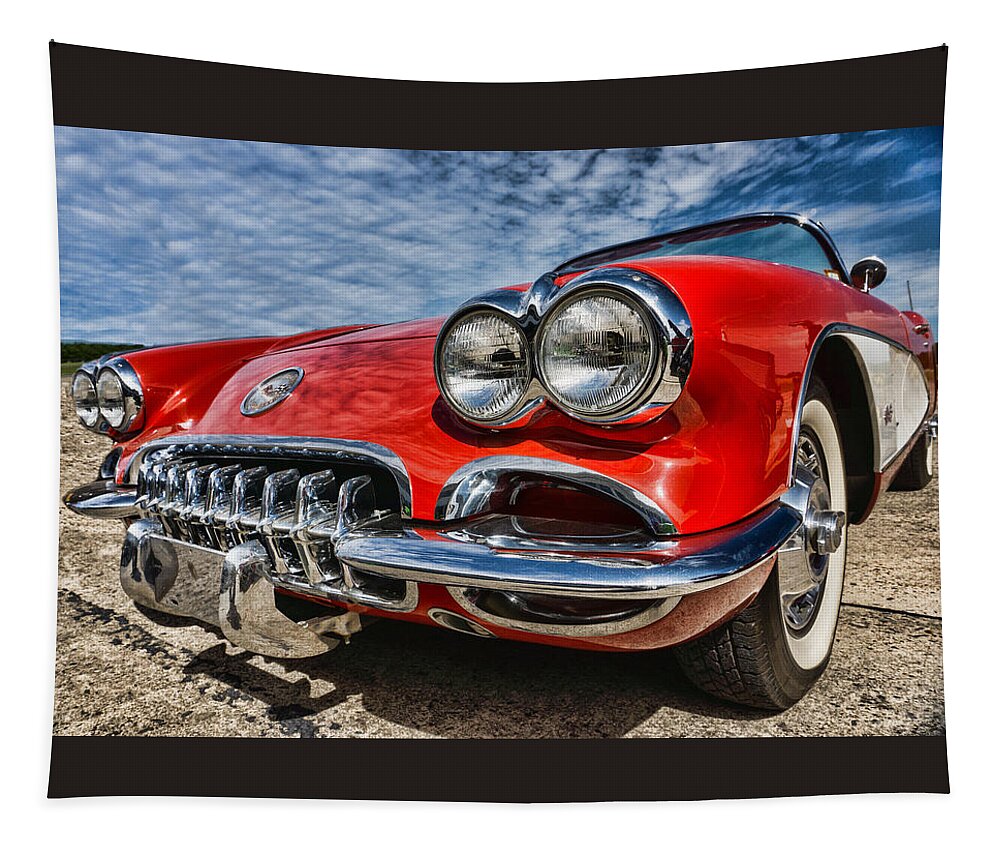 Chevrolet Tapestry featuring the photograph 1960 Chevrolet Corvette Convertible by Dan Adams