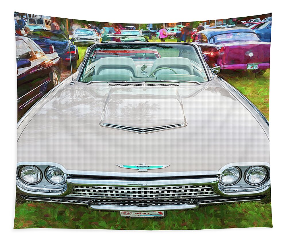 1962 Ford Thunderbird Tapestry featuring the photograph 1962 Ford Thunderbird X114 by Rich Franco