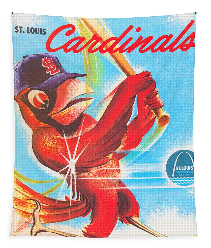 1964 St. Louis Cardinals Scorecard Art Tote Bag by Row One Brand