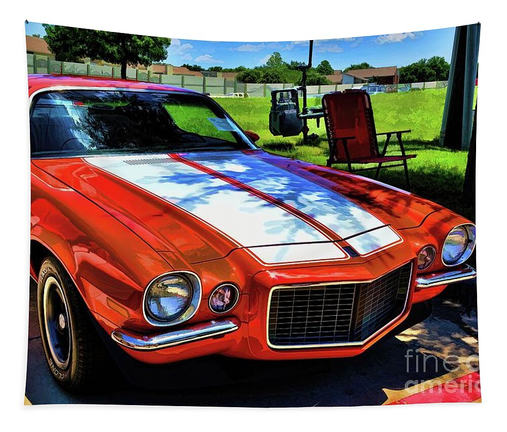 Classic Tapestry featuring the photograph 1970 Chevy Camaro by Diana Mary Sharpton