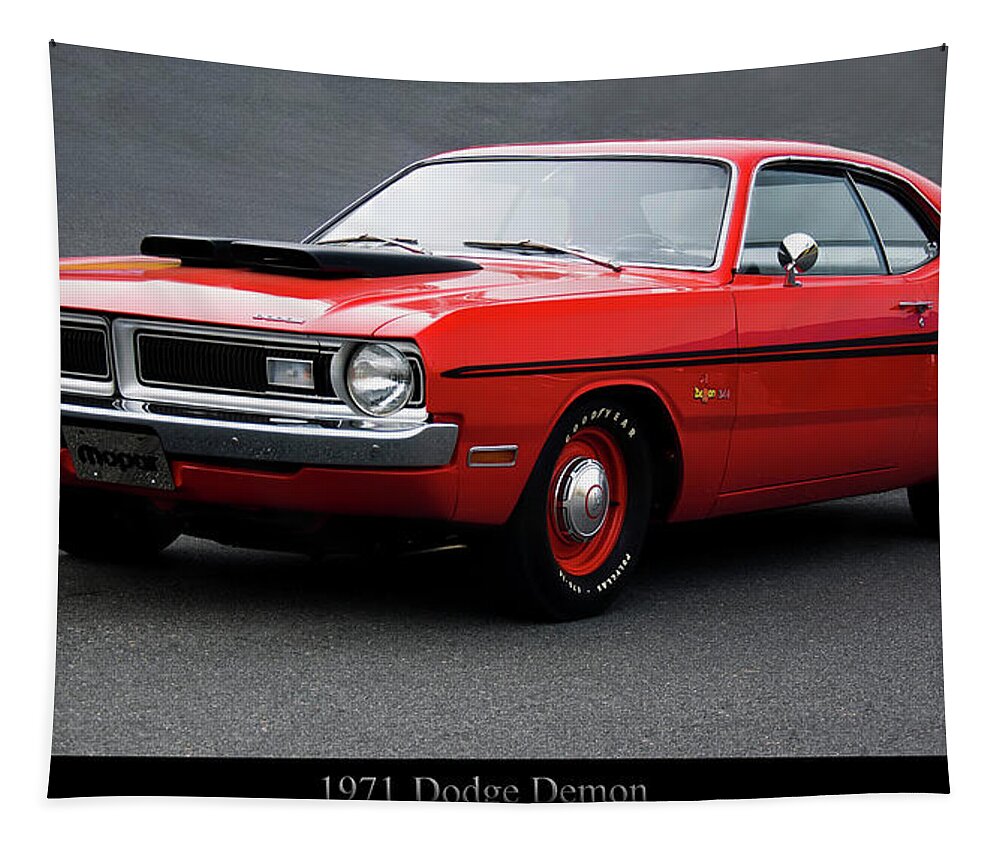 1971 Dodge Demon Tapestry featuring the photograph 1971 Dodge Demon by Flees Photos